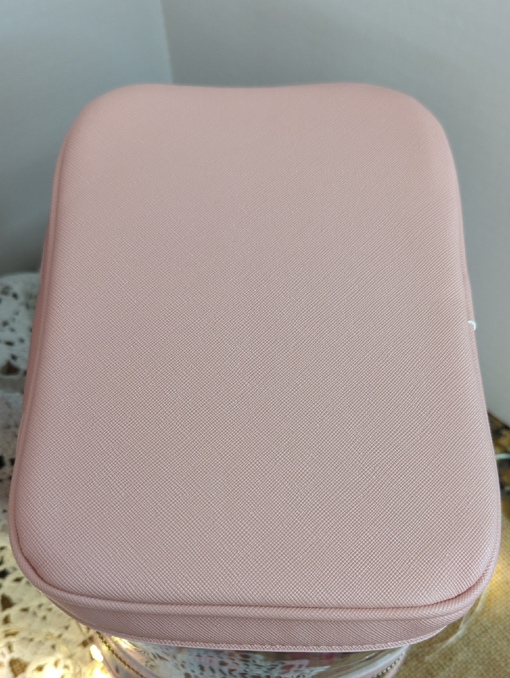 WEEKEND SALE! Ted Baker Pink Tall Clear Cosmetic Train Case - Picture 6 of 6